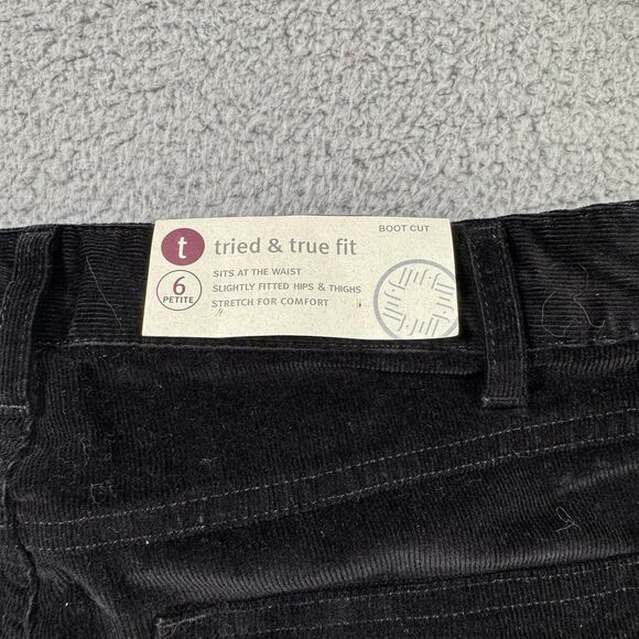 J. Jill Corduroy Pants Women's 6 Petite Black Tried & True Fit At Waist Bootcut - Picture 10 of 12
